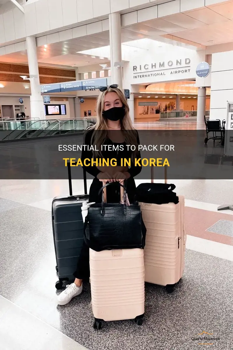 what to pack for korea teaching