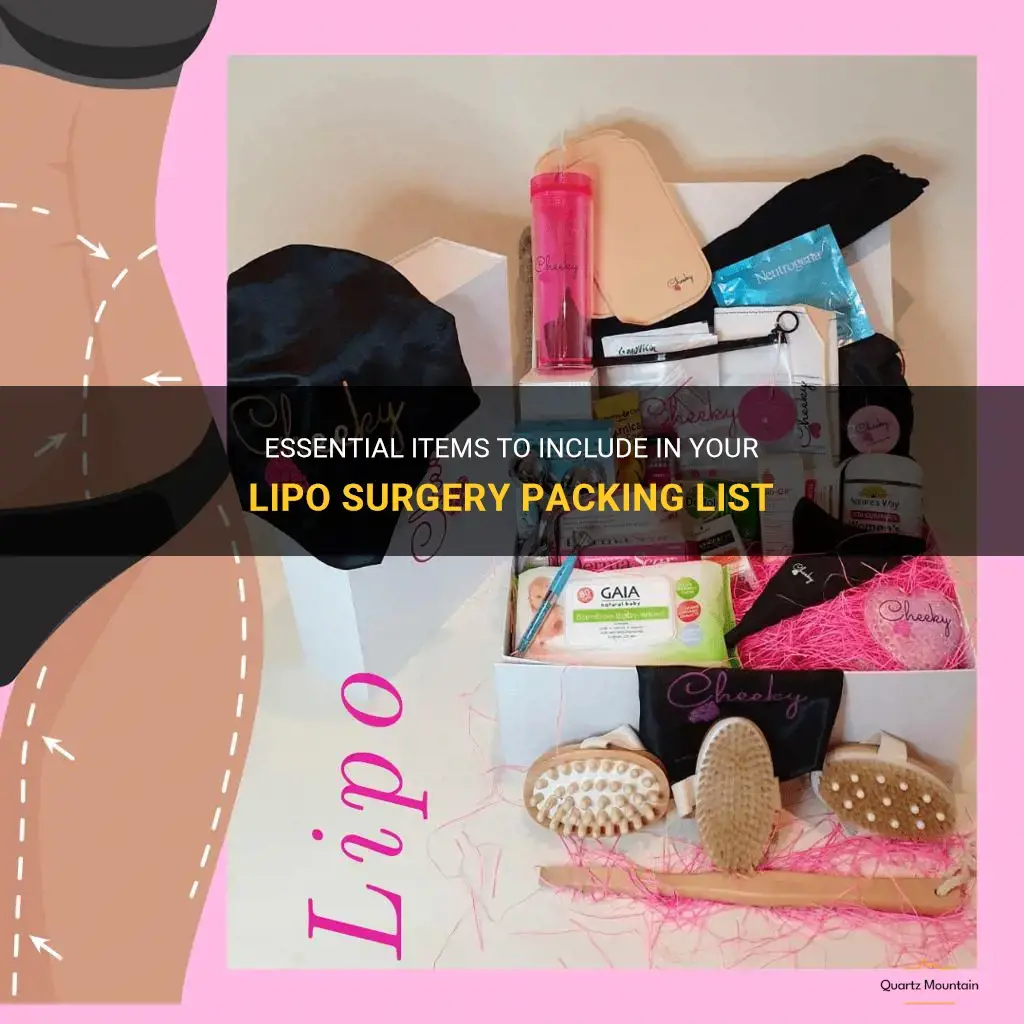 what to pack for lipo surgery