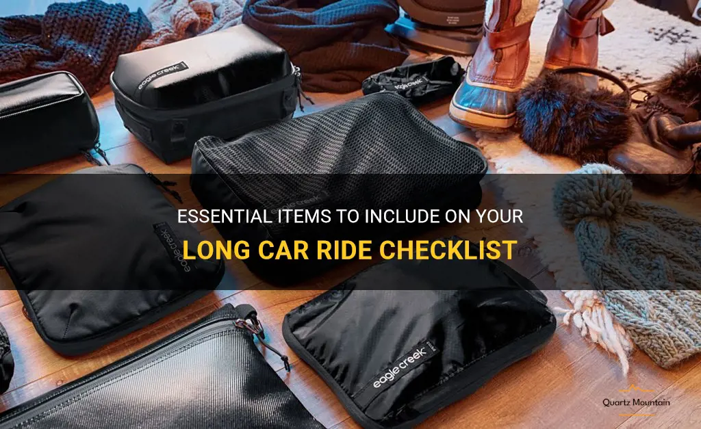 what to pack for long car ride checklist