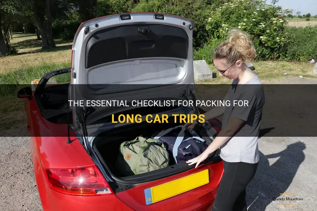 what to pack for long car trips
