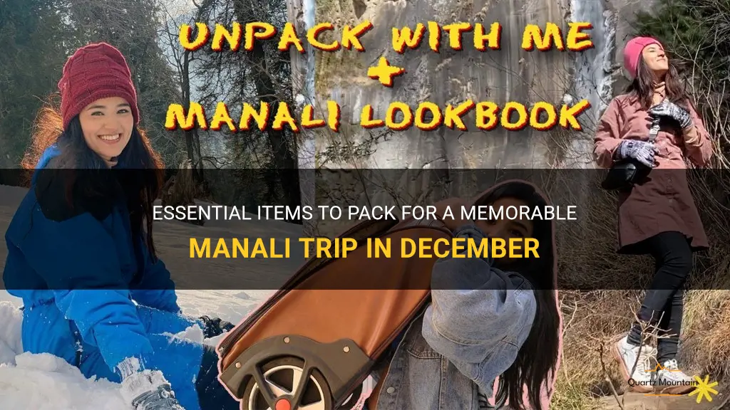 what to pack for manali trip in december