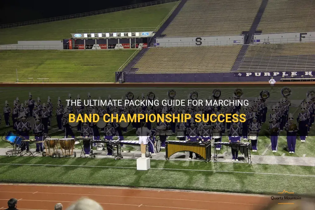 what to pack for marching band championship