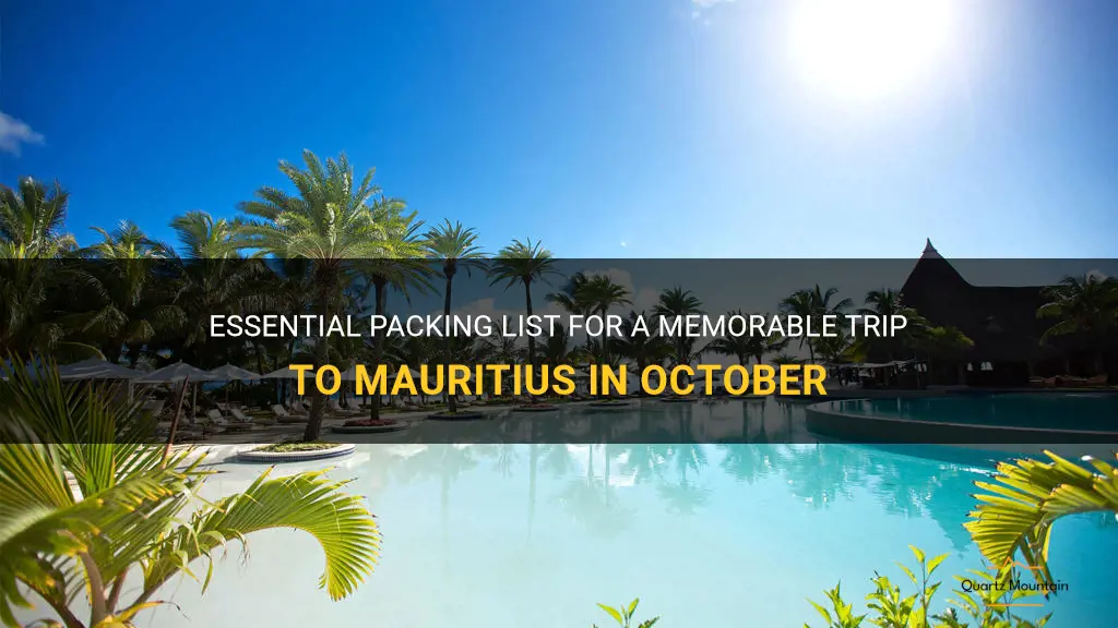 what to pack for mauritius in October