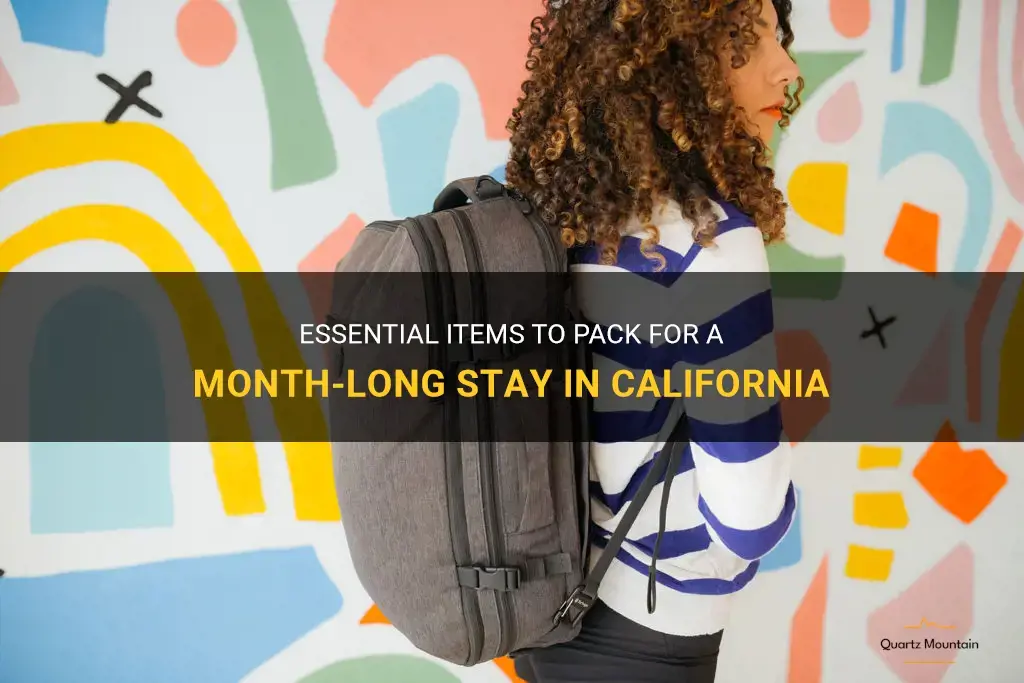 what to pack for month in California