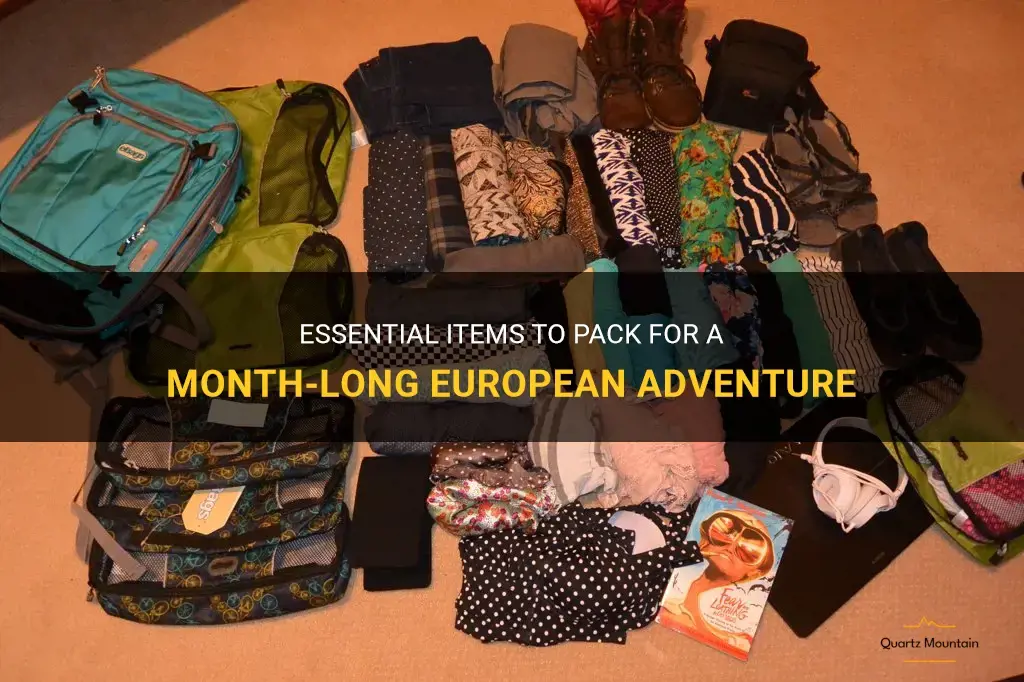 what to pack for month in europe