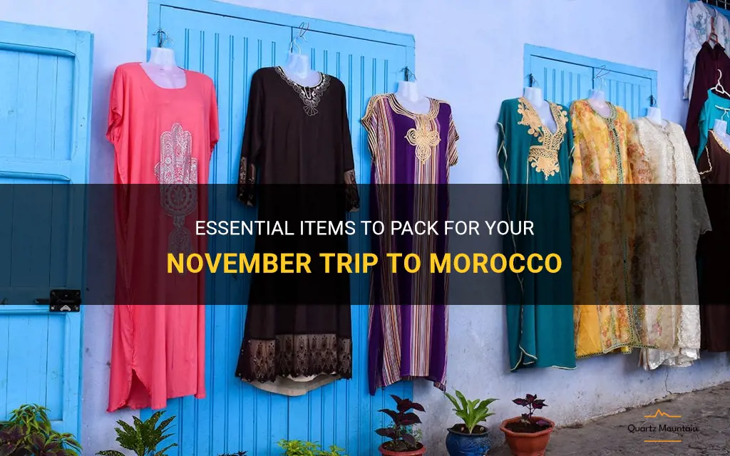 what to pack for morocco in november