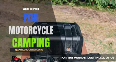 Essential Items to Pack for Motorcycle Camping Adventures