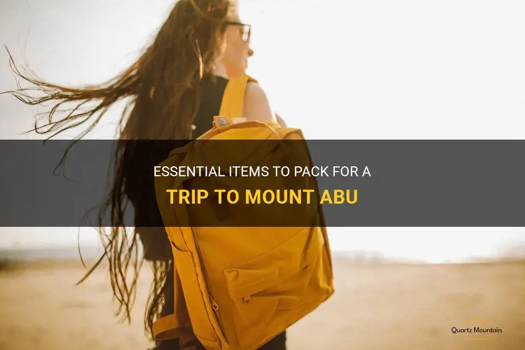 what to pack for mount abu