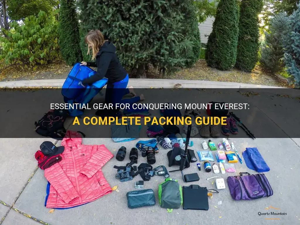 what to pack for mount everest