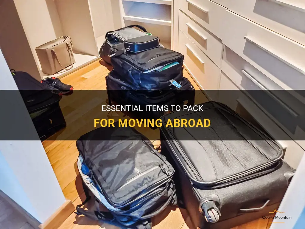 what to pack for moving abroad