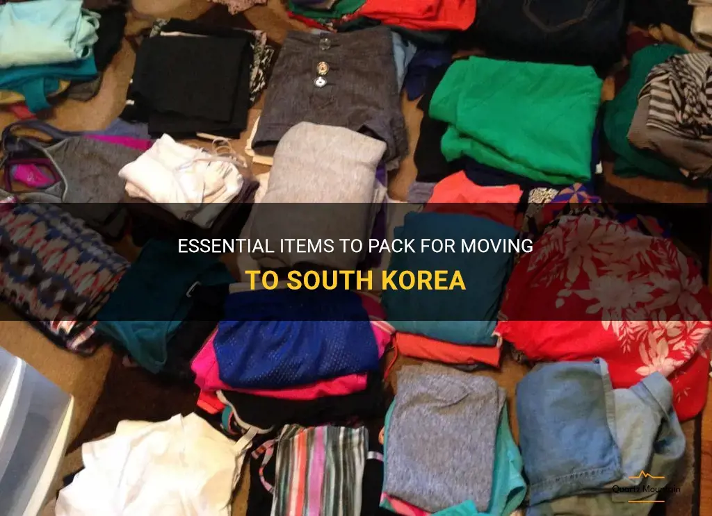 what to pack for moving to south korea