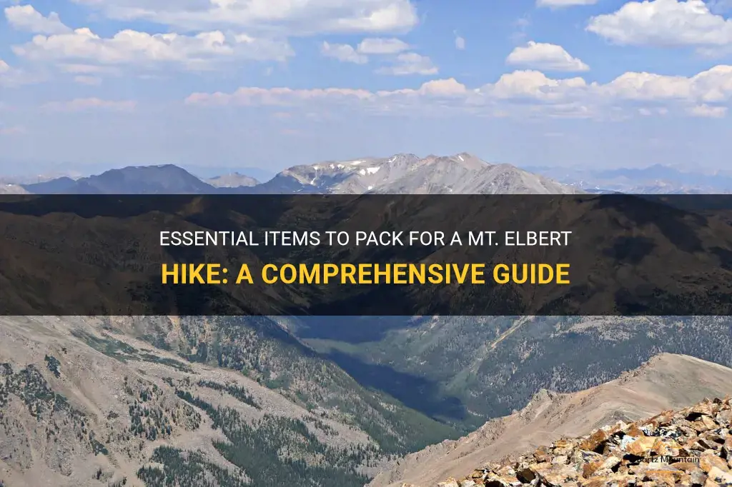 what to pack for mt elbert