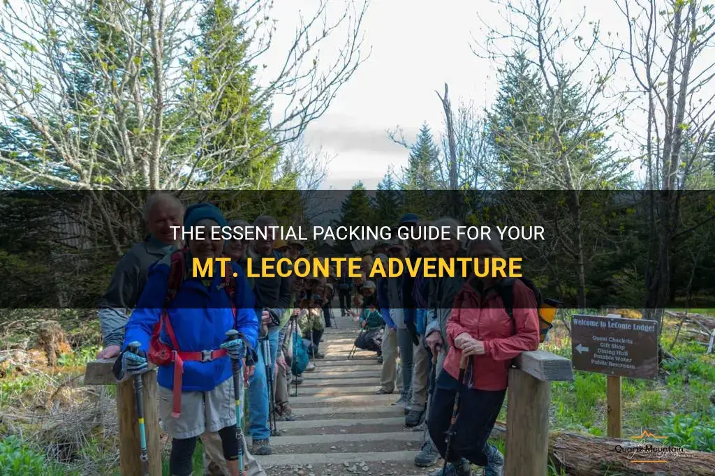 what to pack for mt leconte