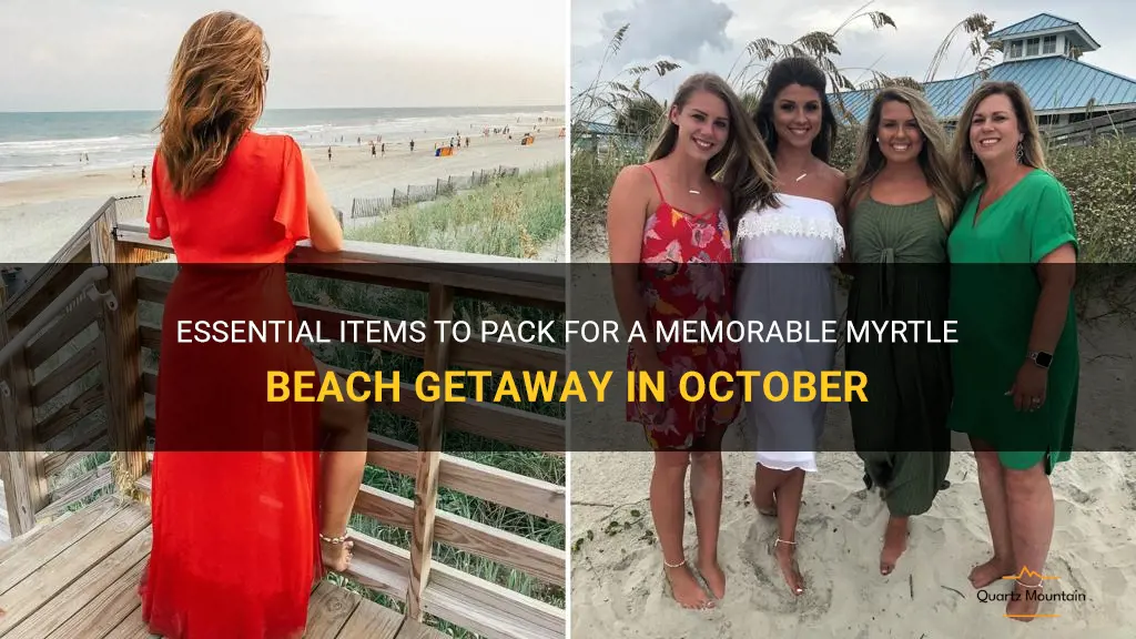 what to pack for myrtle beach in October