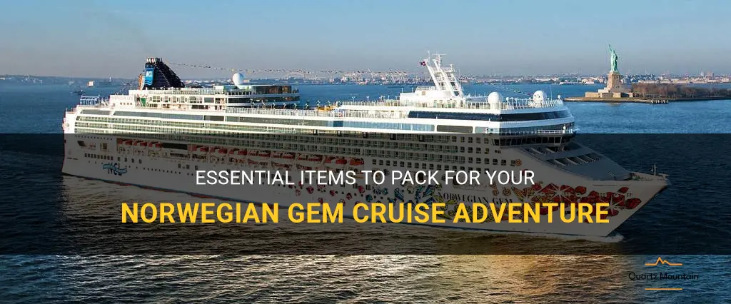 what to pack for norweigan gem