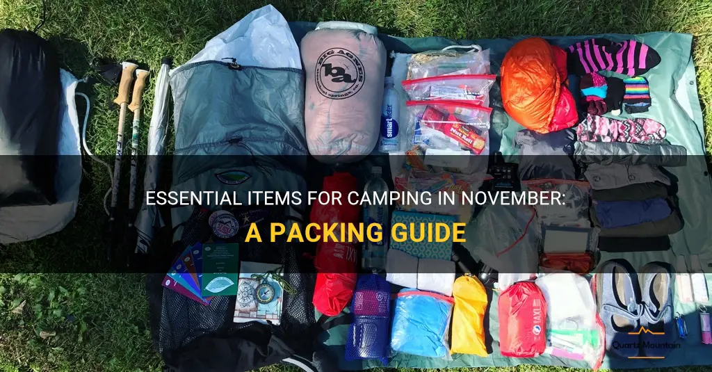 what to pack for november camping