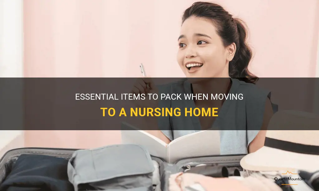 what to pack for nursing home