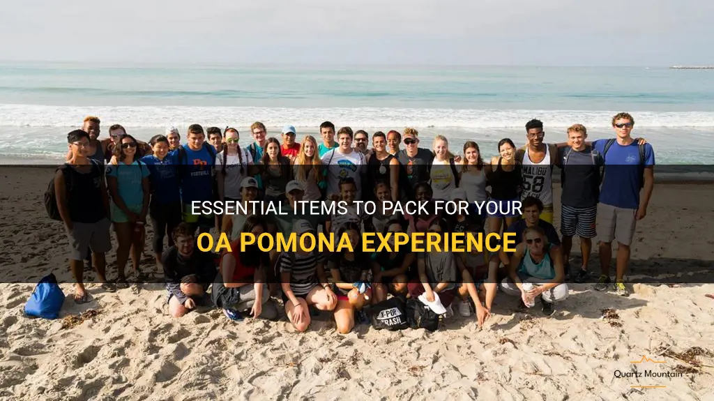 what to pack for oa pomona