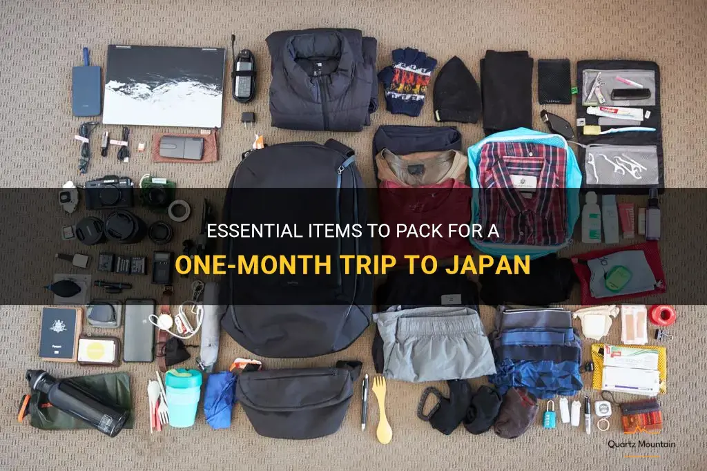 what to pack for one month in japan