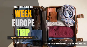 Essential Items to Pack for a One-Week Europe Trip