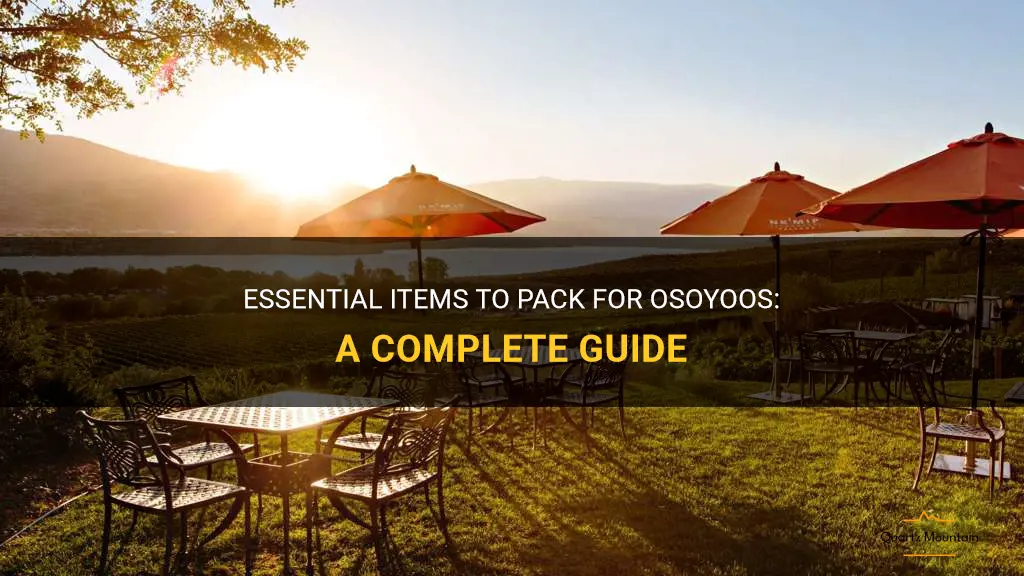 what to pack for osoyoos