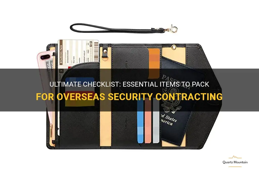 what to pack for over seas security contracting
