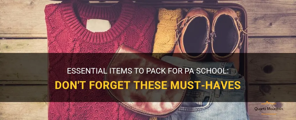 what to pack for pa school