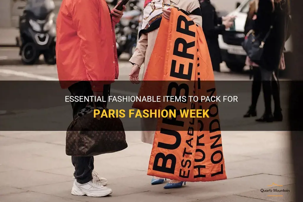 what to pack for paris fashion week