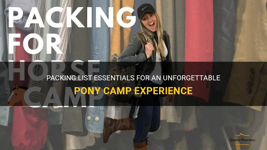 what to pack for pony camp