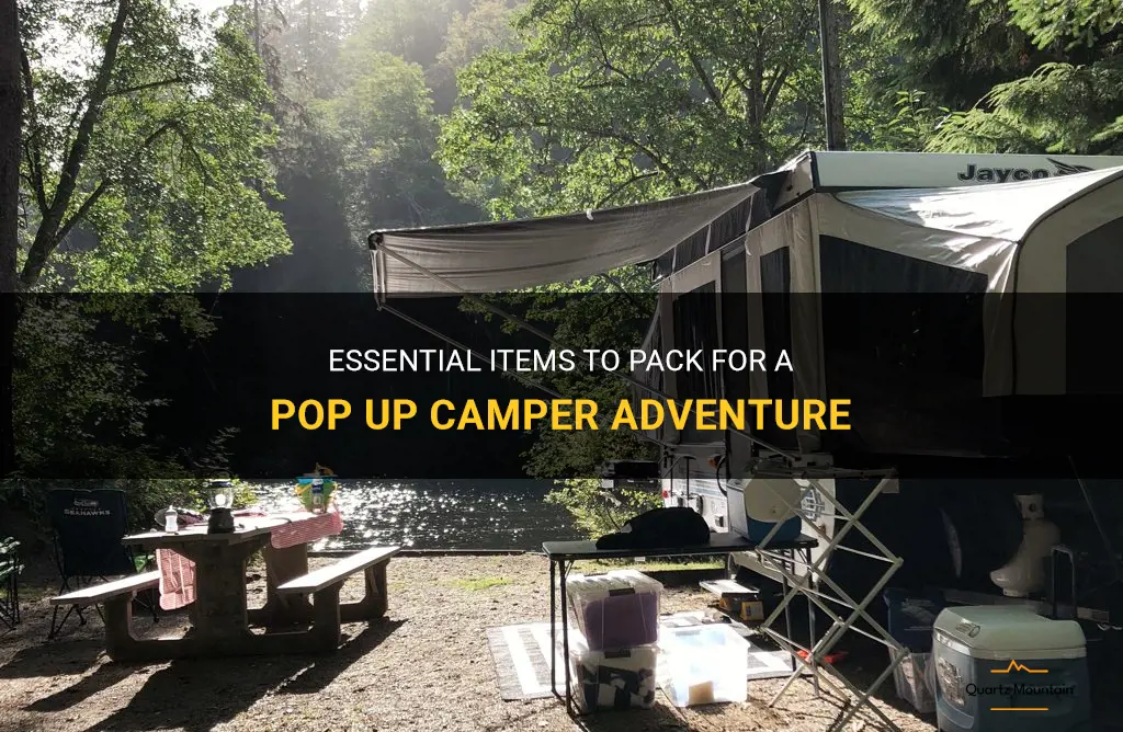 what to pack for pop up camper