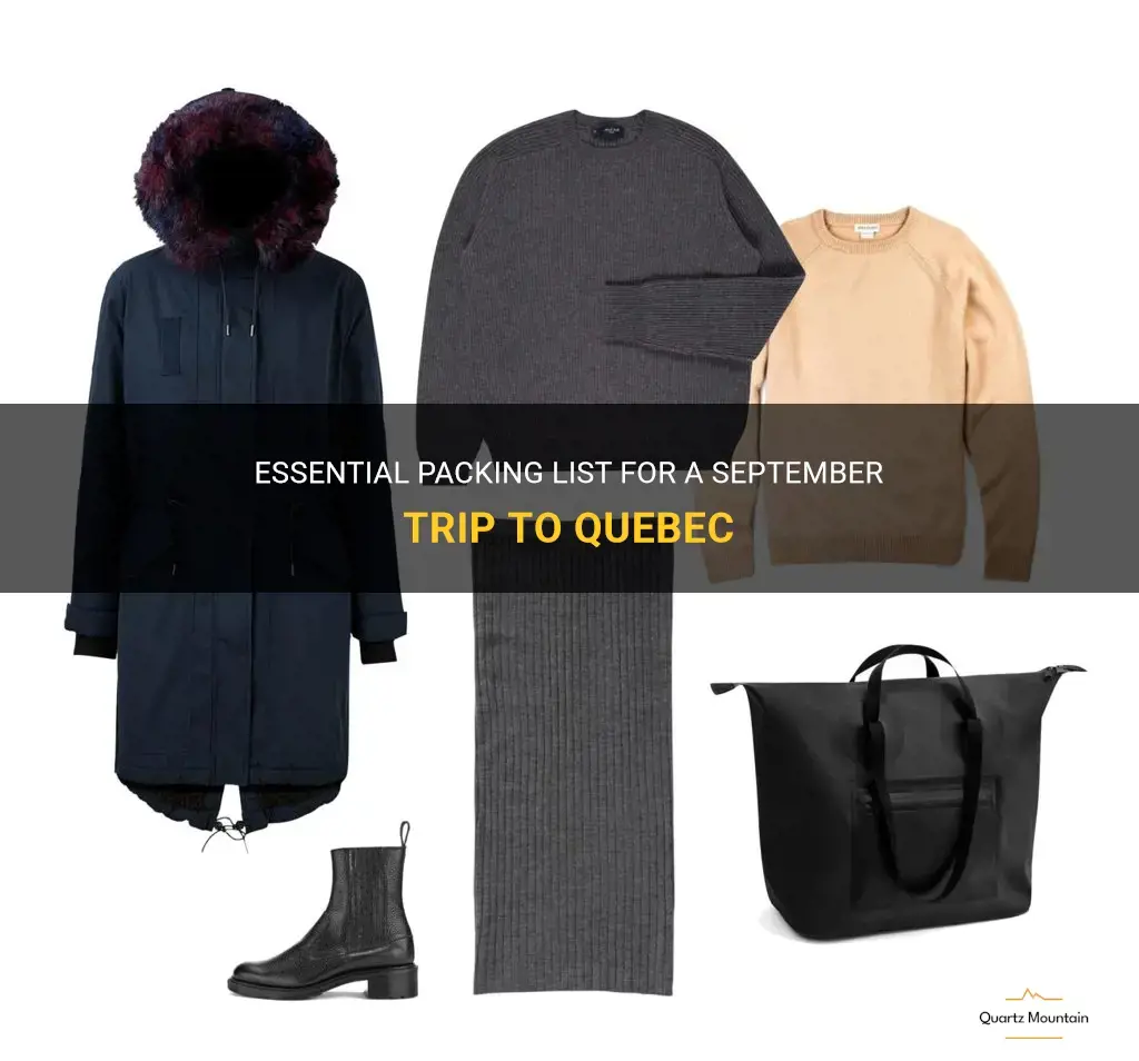 what to pack for quebec in September
