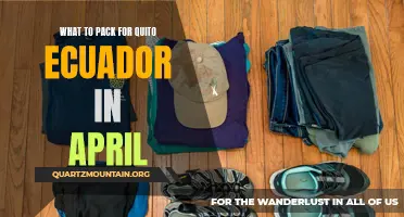 Essential Items for a Trip to Quito, Ecuador in April