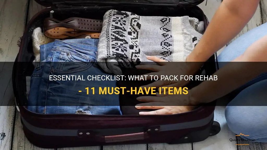 what to pack for rehab: 11 essentials to have checklist