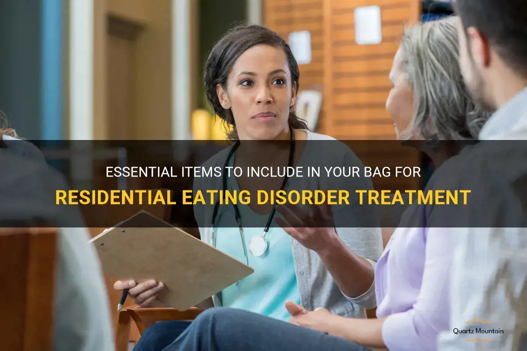 what to pack for residential eating disorder treatment
