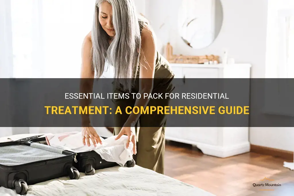 what to pack for residential treatment