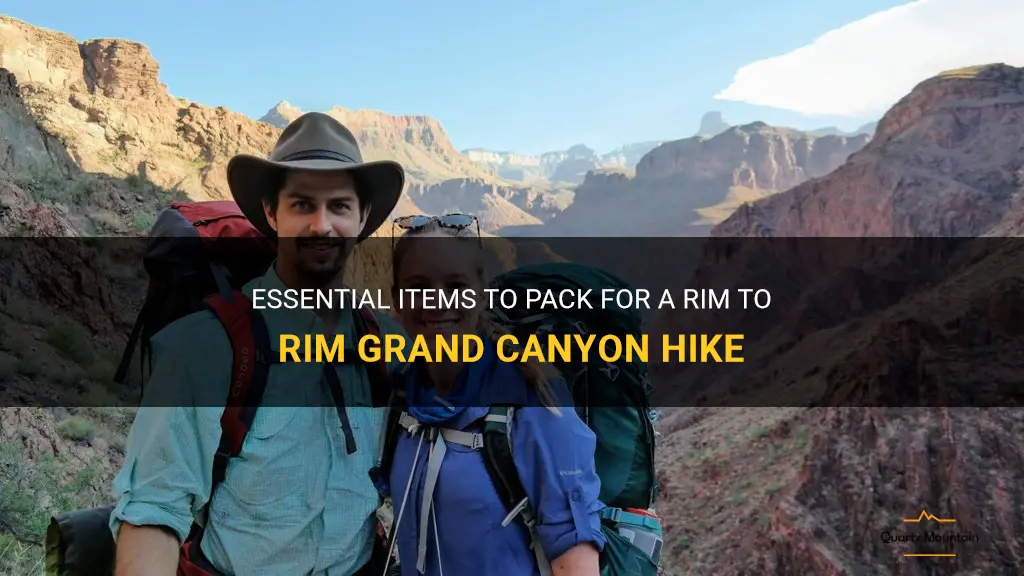 what to pack for rim to rim grand canyon hike