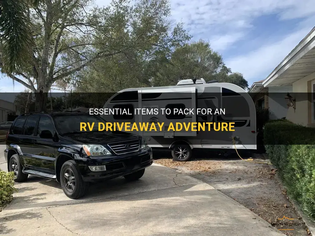what to pack for rv driveaway