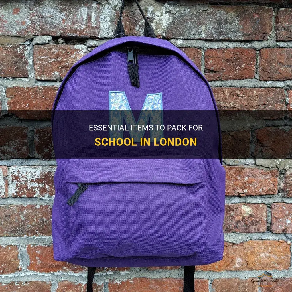 what to pack for school in london