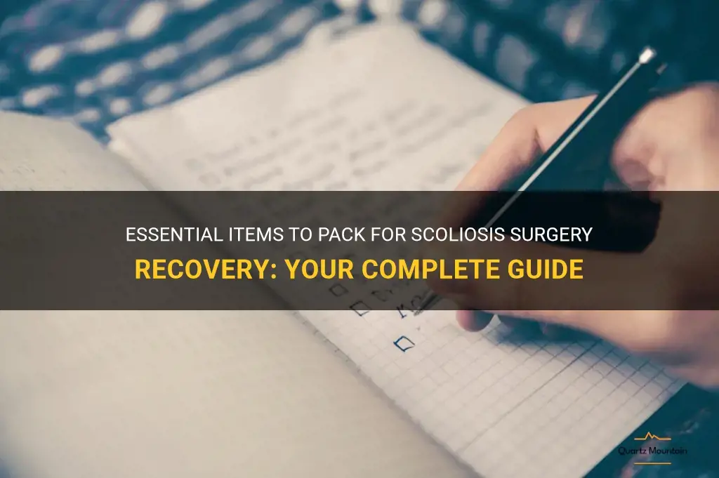 what to pack for scoliosis surgery
