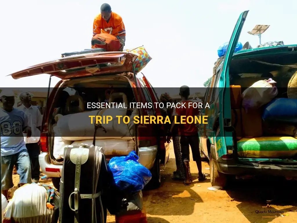 what to pack for sierra leone