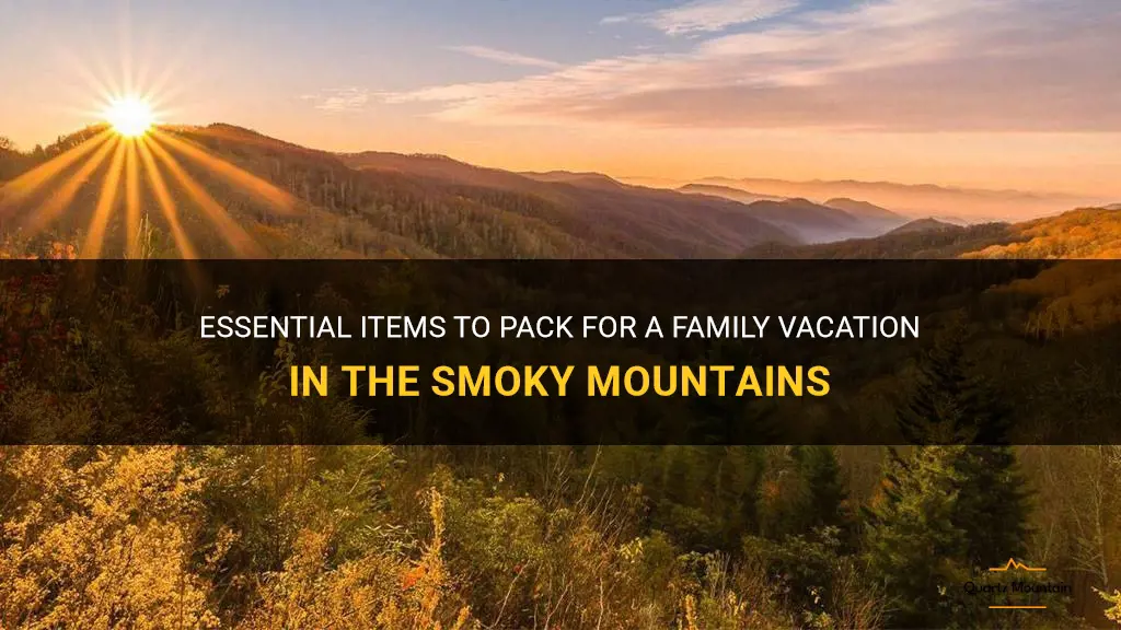 what to pack for smoky mountains with kids