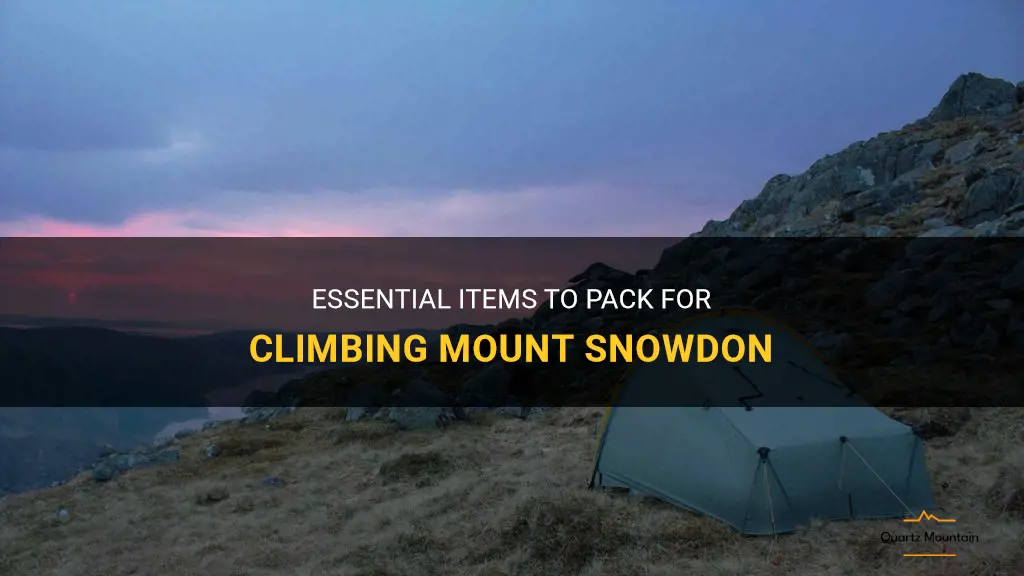 what to pack for snowdon