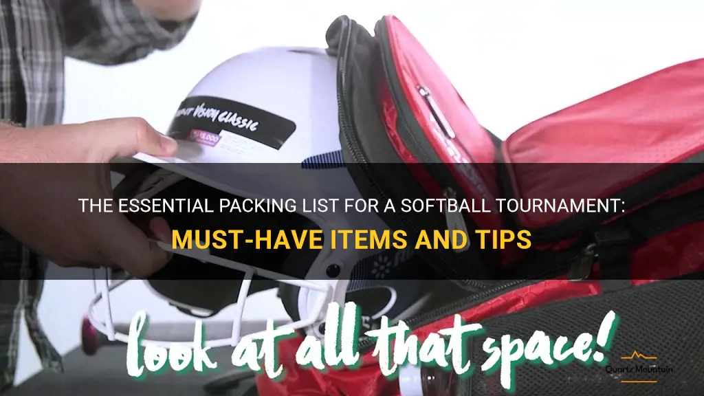 what to pack for softball tournament