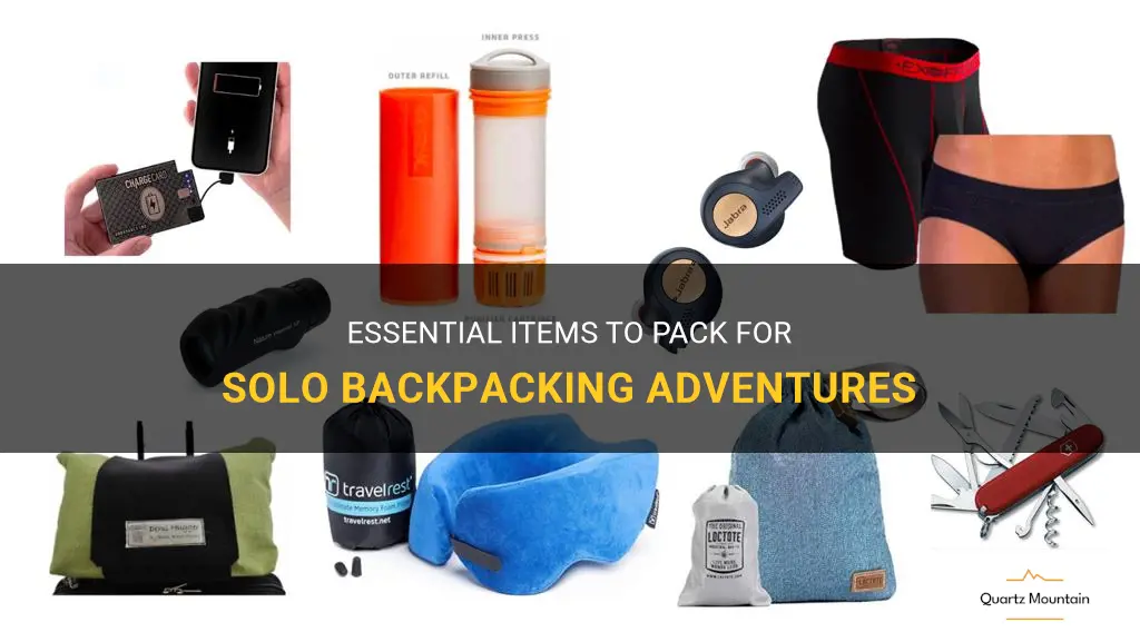what to pack for solo backpacking