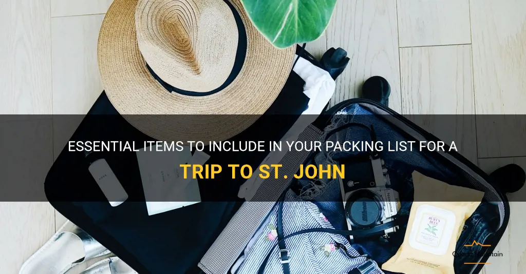 what to pack for st john