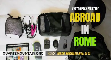 Essential Items to Pack for Study Abroad in Rome