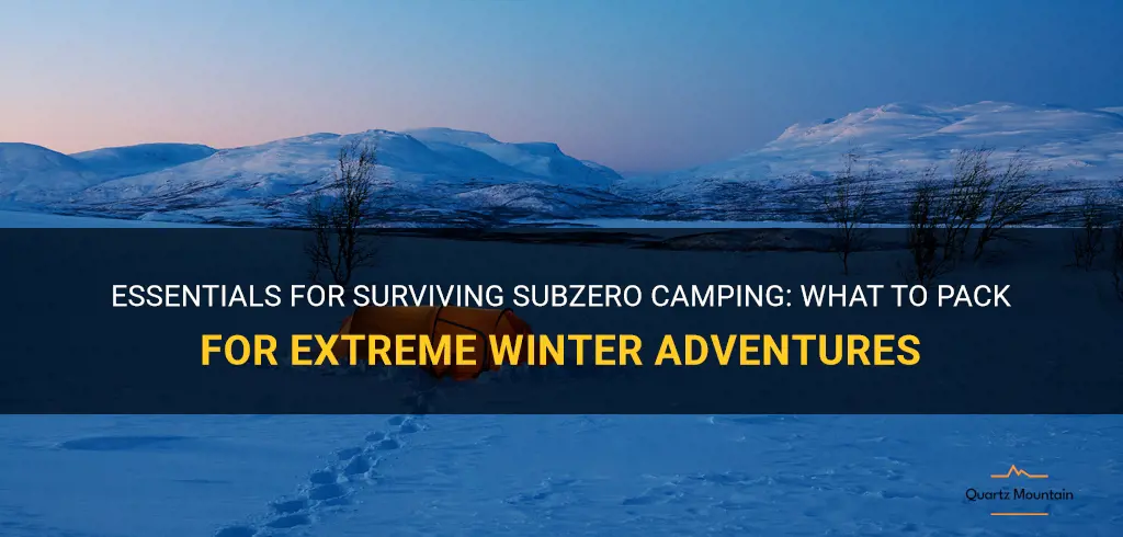 what to pack for subzero camping