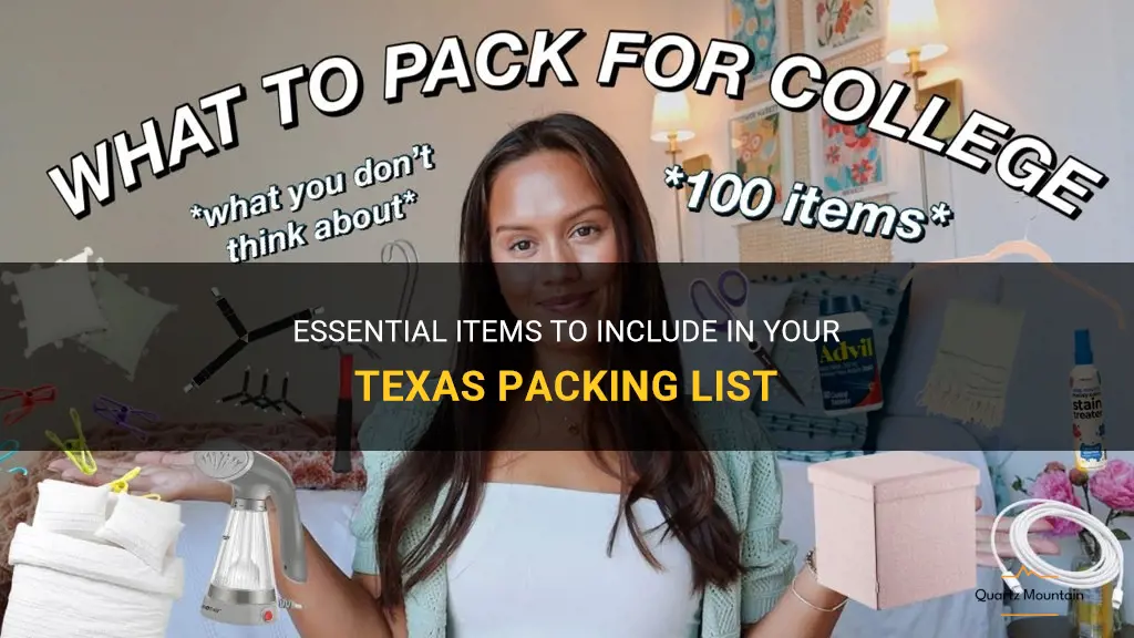 what to pack for texas
