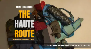 The Ultimate Guide: Essential Items to Pack for the Haute Route