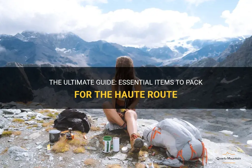 what to pack for the haute route